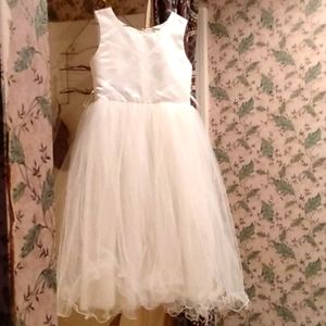 Girls kids white dress